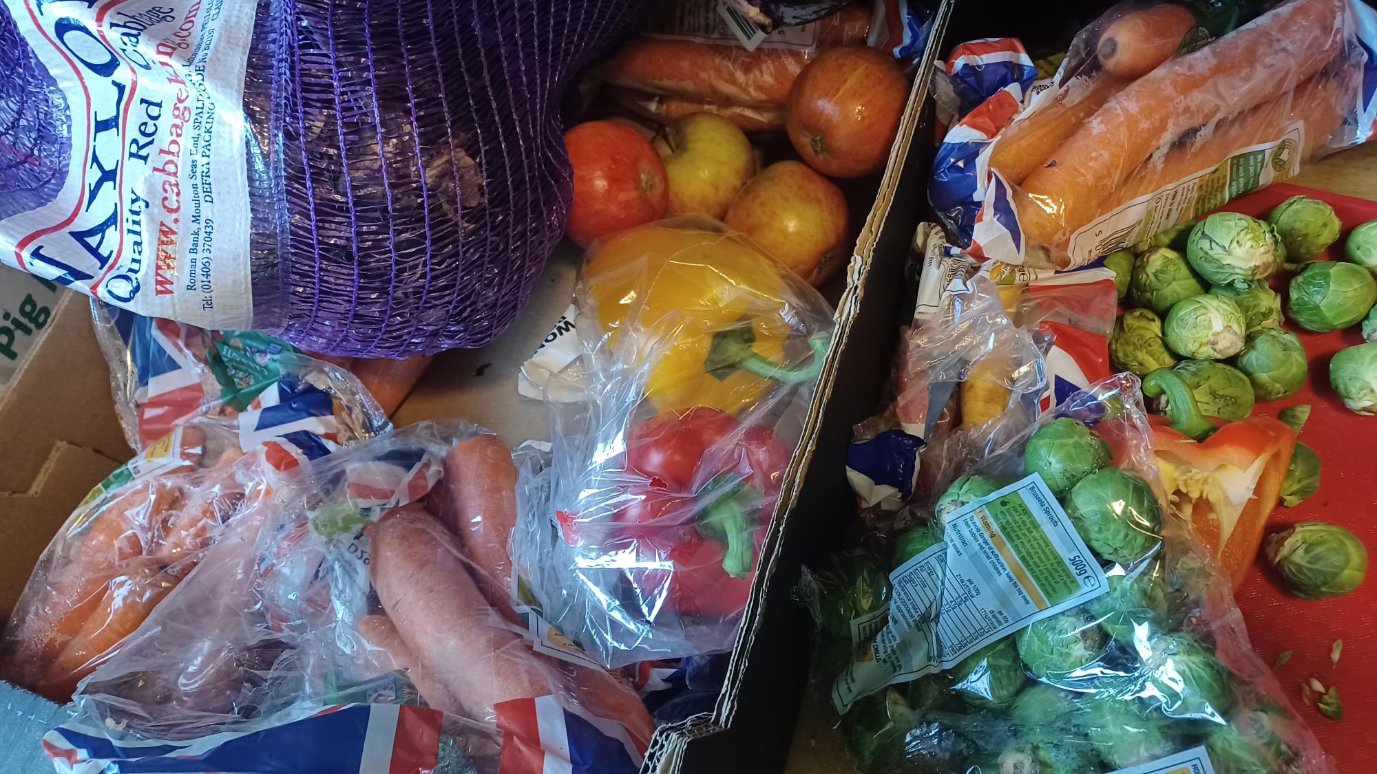 donated veg from Morrisons