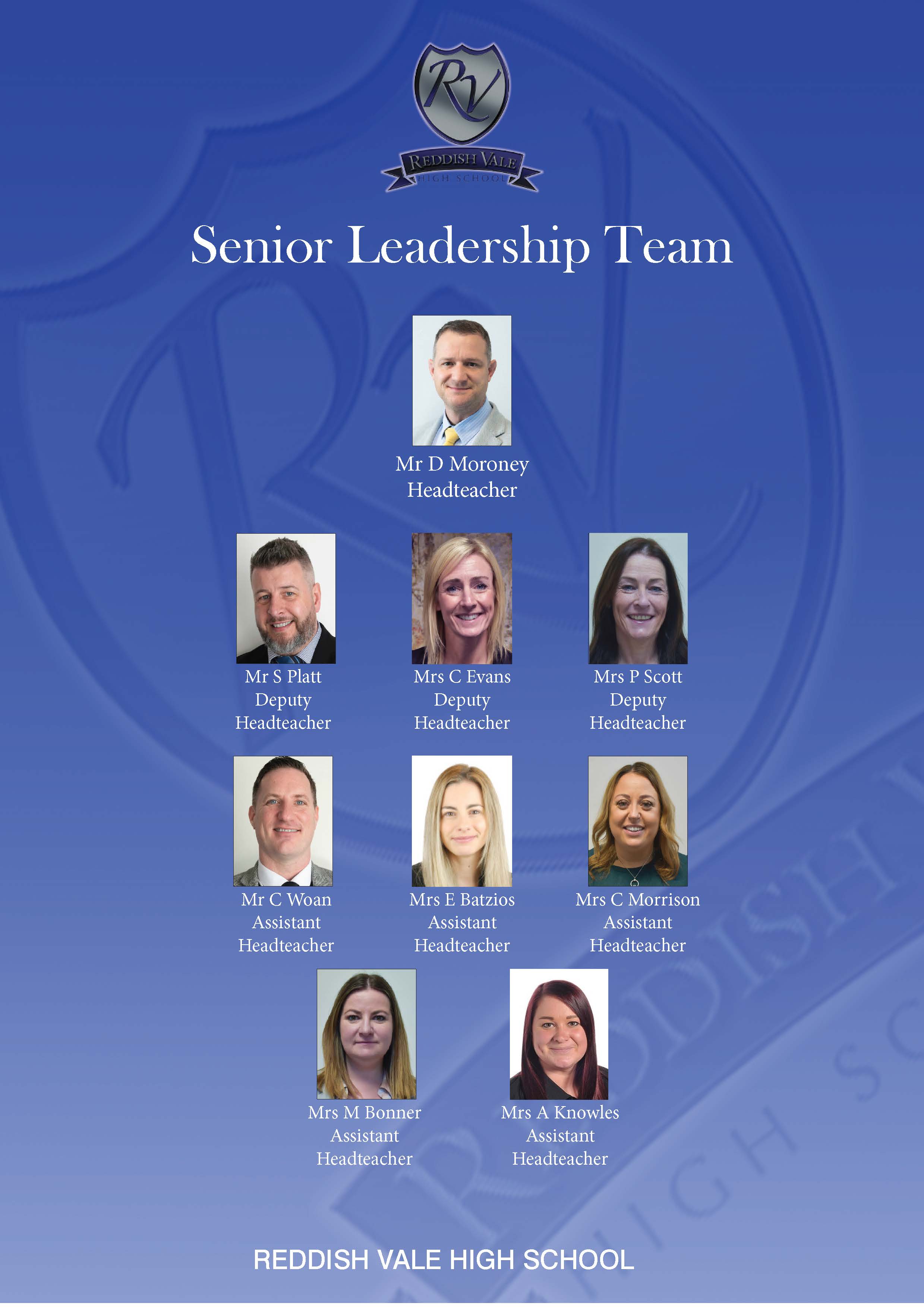 Senior Leadership Team poster - this is also available to view in PDF format at the bottom of the web page