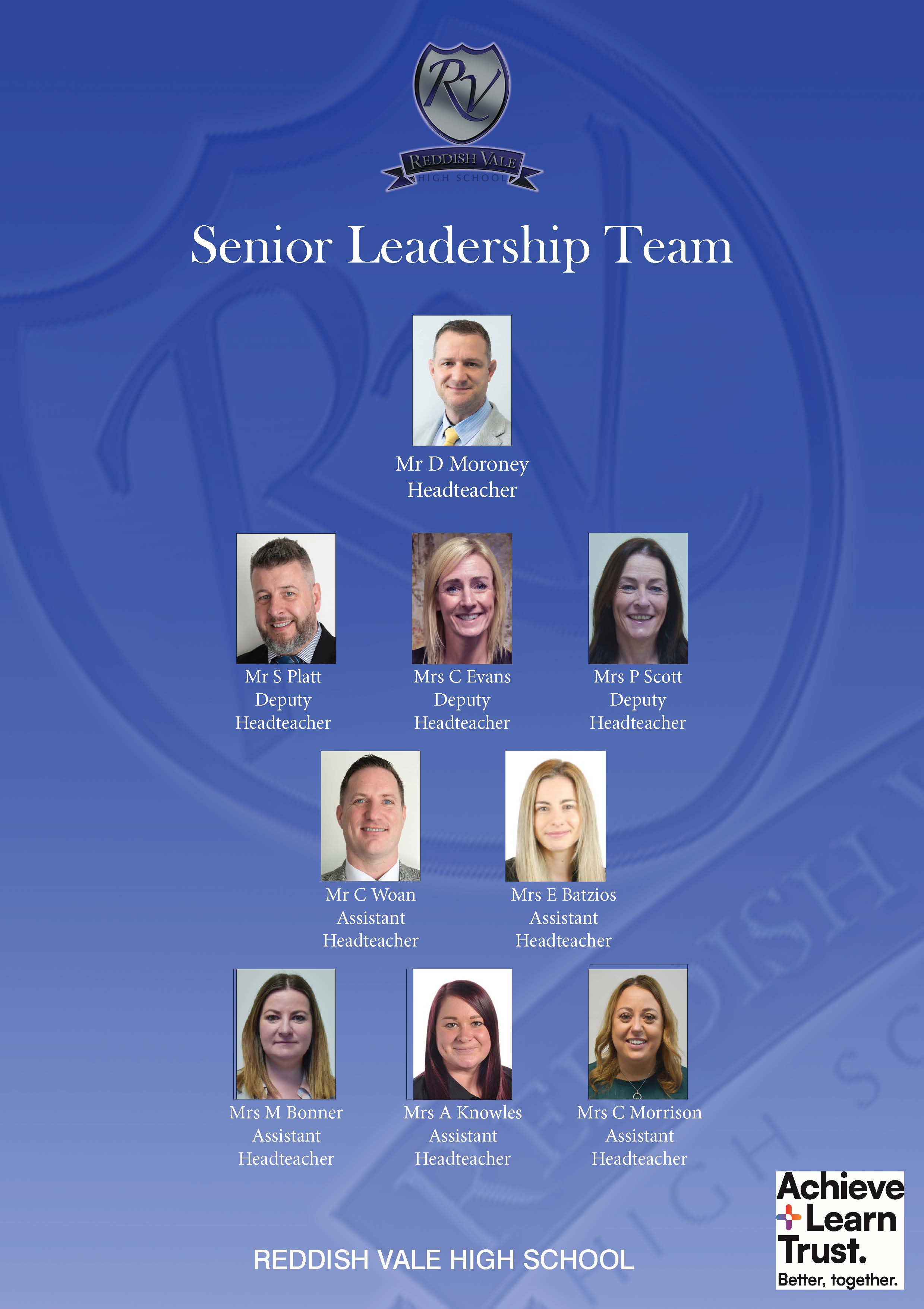 Senior Leadership Team poster - this is also available to view in PDF format at the bottom of the web page